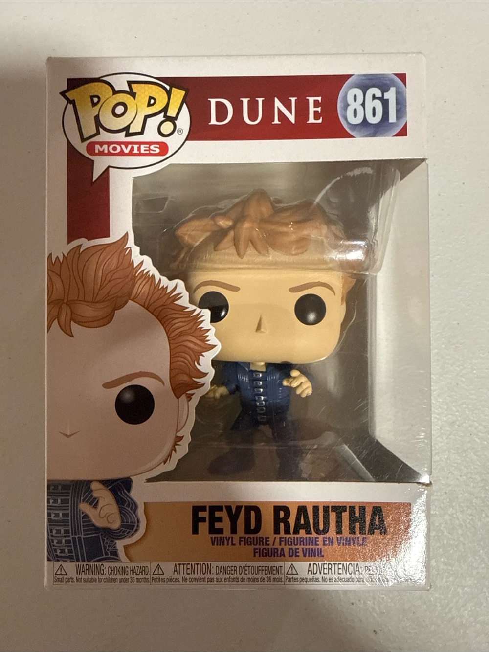 pop Feyd Rautha Vinyl Figure - Blue Outfit, Orange Hair